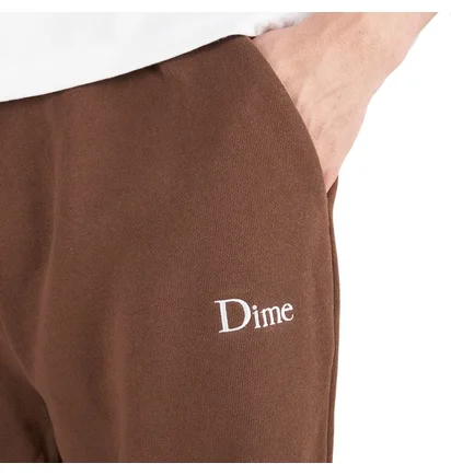 Dime Classic Small Logo Sweatpants (Braun)