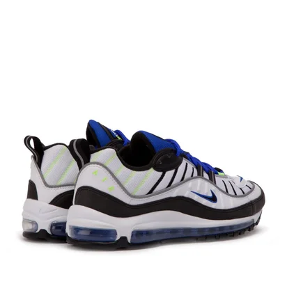 Nike Air Max 98 'Sprite' (Weiß / Schwarz / Blau / Volt)