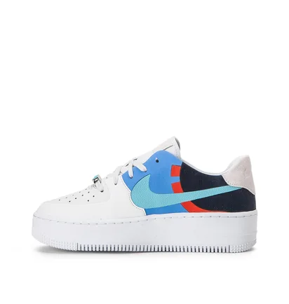Nike WMNS Air Force 1 Sage Low LX (Weiß / Blau / Navy)