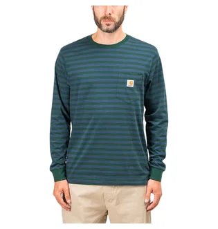 Carhartt WIP Parker Pocket Longsleeve (Grün / Blau)