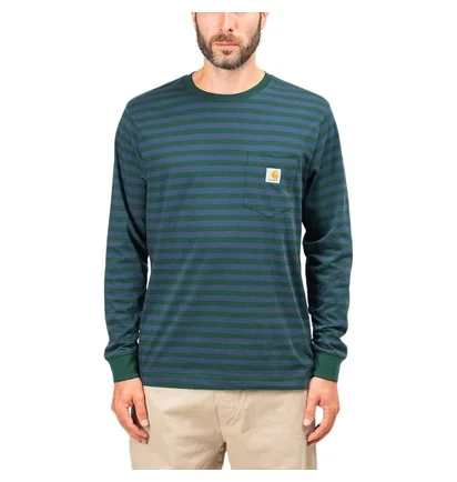 Carhartt WIP Parker Pocket Longsleeve (Grün / Blau)