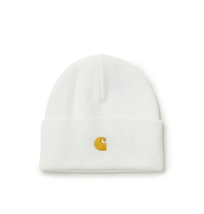 Carhartt WIP Chase Beanie (Weiß / Gold)