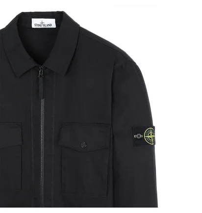Stone Island Canvas Overshirt (Schwarz)