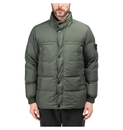 Stone Island Garment Dyed Crinkle Reps Down Jacket (Olive)