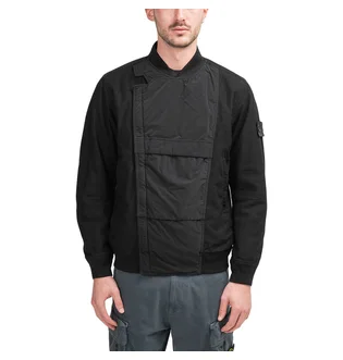 Stone Island 'Ghost Piece' Diagonal Wool Pullover (Schwarz)