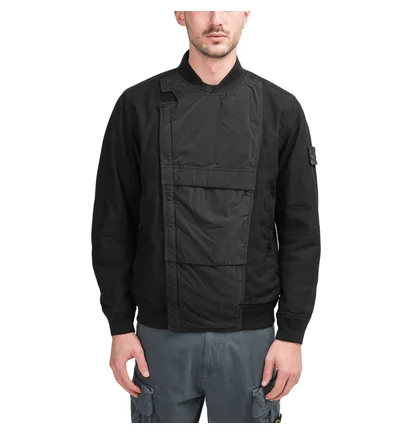 Stone Island 'Ghost Piece' Diagonal Wool Pullover (Schwarz)