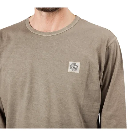 Stone Island Long Sleeve 'Fissato' Dye Treatment (Braun)