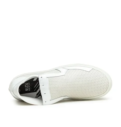 Stone Island Shadow Project Slip-On Mid Leather (Weiß)