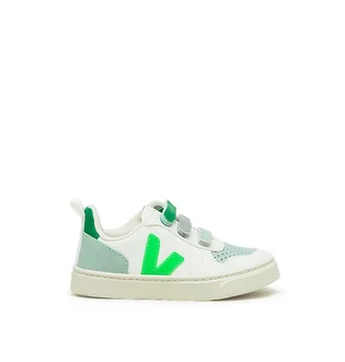 Veja Kids V-10 Velcro Chromefree (Weiß / Grün)