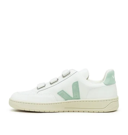 Veja V-Lock Leather (Weiß / Mint)