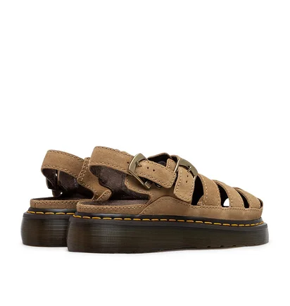 Dr. Martens Wrenlie Bronx Wildleder Fisherman Sandalen (Beige)
