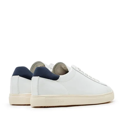 Clae Bradley Essentials White Leather (Weiss / Navy)