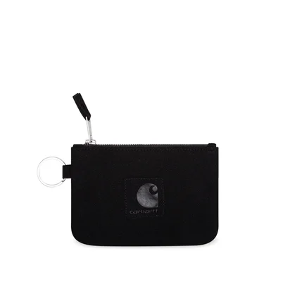 Carhartt WIP Wildleder Zip Wallet (Schwarz)
