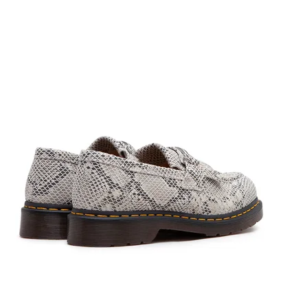 Dr. Martens Adrian Snaffle Python Print Suede Loafers (Beige)