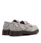 Dr. Martens Adrian Snaffle Python Print Suede Loafers (Beige)