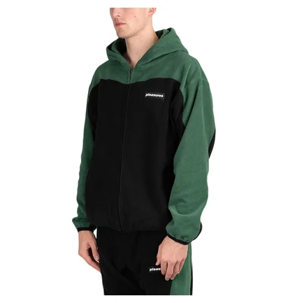 Pleasures Whiskey Zip Hoodie (Grün / Schwarz)