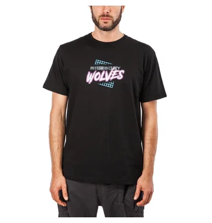 Raised by Wolves Vaporwave T-Shirt (Schwarz)