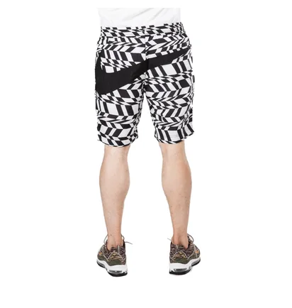 Nike NSW Printed Swoosh Woven Shorts (Weiß / Schwarz)