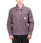 Stüssy Overdyed Hickory LS Zip Shirt (Lila)