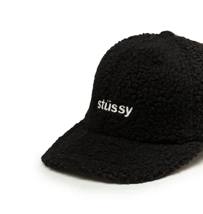 Stüssy Sherpa Fleece Low Pro Cap (Schwarz)