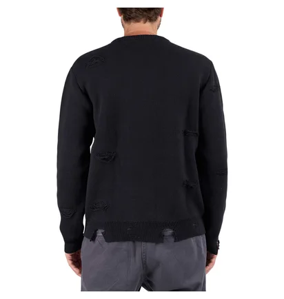 Alpha Industries Distressed Logo Pullover (Schwarz)