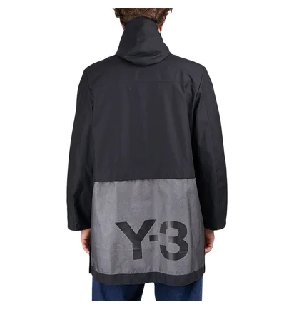 Y-3 Reversible Long Jacket (Schwarz)