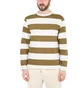 Norse Projects Johannes Wide Stripe LS (Olive / Hellbeige)