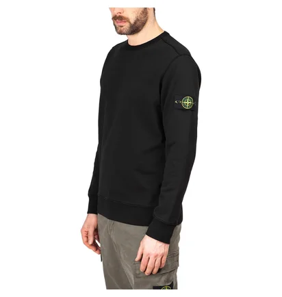 Stone Island Garment Dyed Crew Sweat (Schwarz)