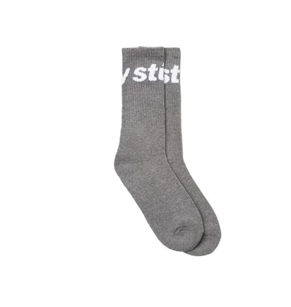 Stüssy Jacquard Logo Socks (Grau)