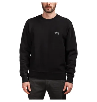 Stüssy Stock Logo Crew (Schwarz)