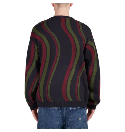 Dime Lightwave Knit Cardigan (Schwarz / Grün / Rot)