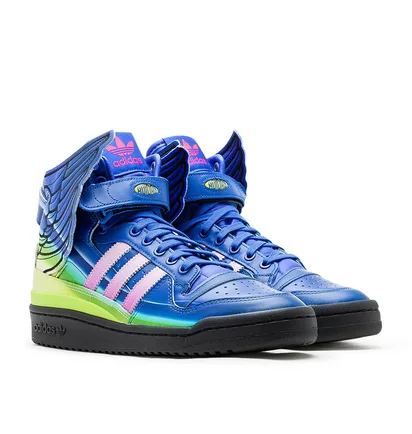 adidas x Jeremy Scott Forum Hi Motorsport 'Wings 4.0' (Blau / Multi)