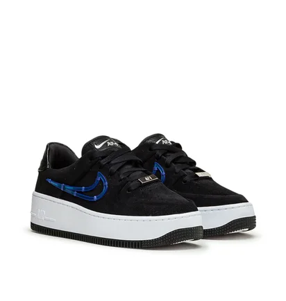Nike WMNS Air Force 1 Sage Low LX (Schwarz / Weiß / Blau)