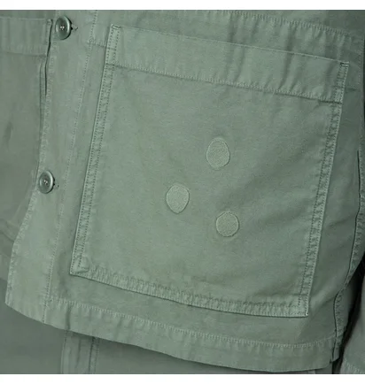 Norse Projects x Geoff McFetridge Mads Backsatin Shirt (Grüngrau)