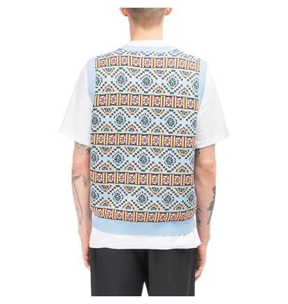 Stüssy Giza Sweater Vest (Blau / Orange)