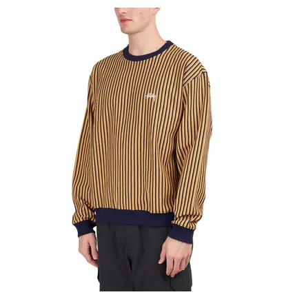 Stüssy Vertical Dot Sriped LS Crewneck (Multi)