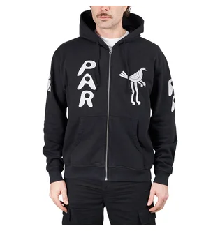 by Parra Zipped Pigeon Zip Hooded Sweatshirt (Schwarz)