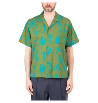 Carne Bollente The Sighing Game Shirt (Olive / Blau)