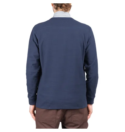 Norse Projects Johannes Compact Waffle Longsleeve (Navy)