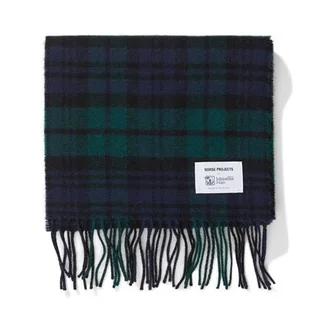 Norse Projects Norse x Johnstons Check Scarf (Schwarz)