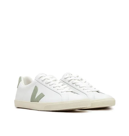 Veja WMNS Esplar Leather (Weiß / Oliv)
