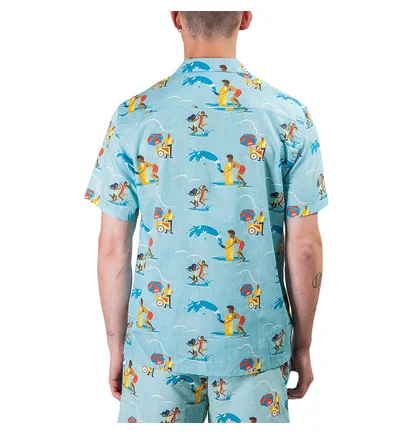 Aimé Leon Dore Block Party Leisure Shirt (Blau)