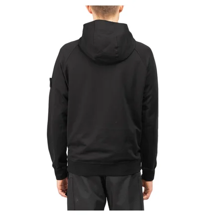 Stone Island Ghost Piece Cotton Stretch Fleece Hoodie (Schwarz)