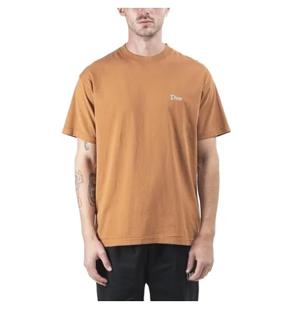 Dime Classic Logo Embroidered T-Shirt (Braun)