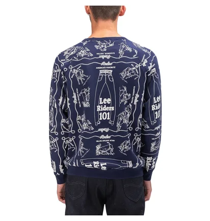 Lee 101 Sweatshirt (Navy / Weiß)