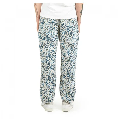 Pleasures Eclipse Cheetah Beach Pants (Cream / Blau)