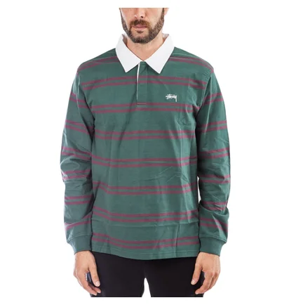 Stüssy Desmond Stripe L/S Rugby (Kiefer)