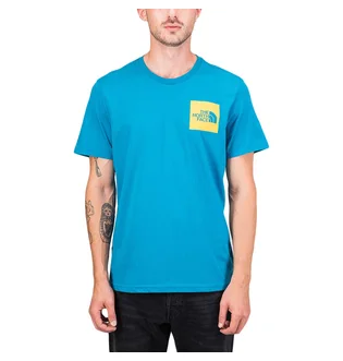 The North Face M SS Fine Tee (Blau / Gelb)