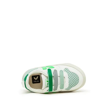 Veja Kids V-10 Velcro Chromefree (Weiß / Grün)