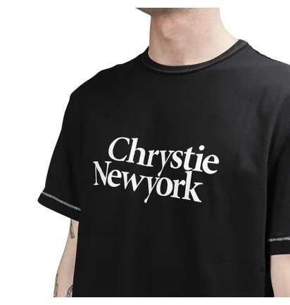 Chrystie NYC Classic Logo T-Shirt (Schwarz)